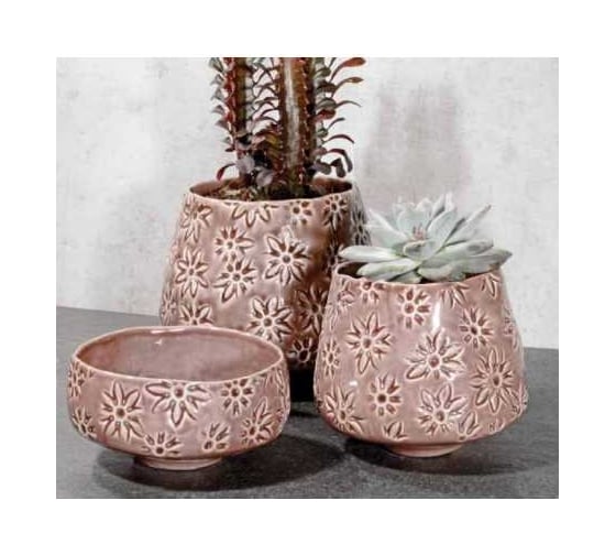 Кашпо SCHEURICH Schale Bellaflora керамика, d21, h10 см, розовый 069232 1