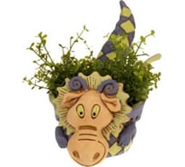 Кашпо КЕРАМИКА ЗОЛОТОЕ Летящий дракон, настольное, синий, 15х10х19 см, 0.7 л 070172