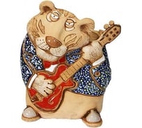 Кашпо КЕРАМИКА ЗОЛОТОЕ Тигр музыкант с гитарой, 22х16х20 см, 1.3 л 063824
