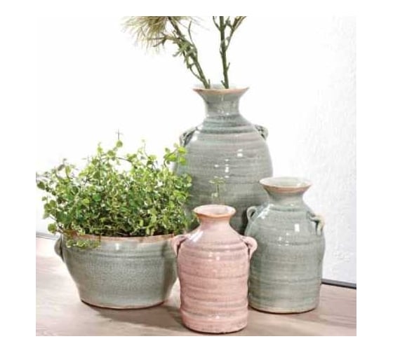 Кашпо SCHEURICH Flaschenvase Donna керамика, d11,5 h15.5 см, розовый 069256 1