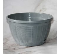 Подвесное кашпо bmc КШ-9803 Серое без подвеса d26см h15см 4,5л 069693