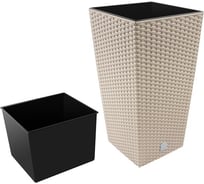 Кашпо для цветов Prosperplast RATO SQUARE мокко 2 предмета 37 и 91.5л DRTS400-7529U