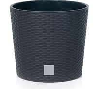 Кашпо для цветов Prosperplast RATO ROUND антрацит 2 предмета 35 и 37,65л DRTUS400L-S433
