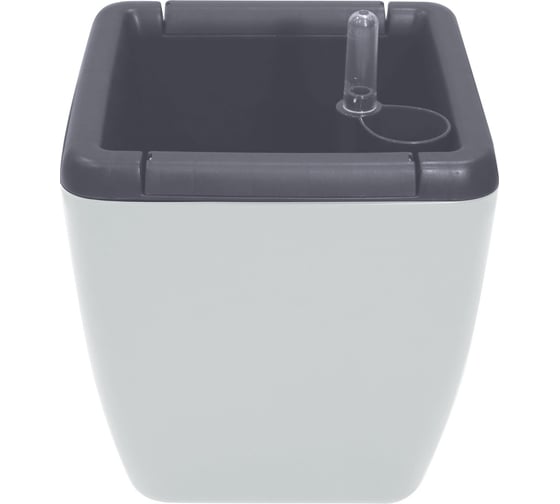 Квадратный горшок с автополивом INGREEN munchen 1.5л, с внутренней вставкой 0.85л, утренний туман IG622311025 231980