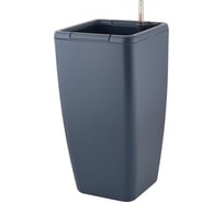 Горшок с автополивом  INGREEN  munchen 20л, с внутренней вставкой 8л, квадратный, вулканический серый IG622511026