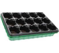 Комплект для рассады ЛЕТО с торфяными таблетками 23x36x5,5см, 15 таблеток d55мм, кассета и лоток полистирол 26717