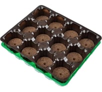 Комплект для рассады ЛЕТО с торфяными таблетками 17x20,5x4,5см, 12 таблеток d41мм, кассета и лоток полистирол 3186