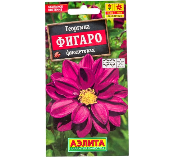 Семена АЭЛИТА Георгина Фигаро махровая фиолетовая, однолетние, 7шт 00-00573416