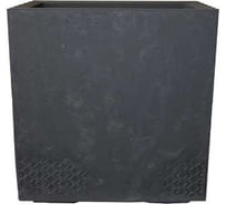 Кашпо LAMELA Sp.z o. 935 квадратный на колесиках с дренажносливной системой KARO beton ECO 40х40см, высота 39,4см 36л czarny 070207