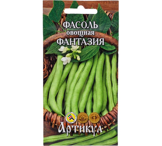 Семена АРТИКУЛ Фасоль овощная Фантазия 5 г евро + среднеспелая 4630009396796