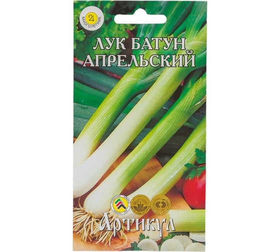 Семена АРТИКУЛ Лук батун Апрельский 0.5 г евро + раннеспелый 4630009395324