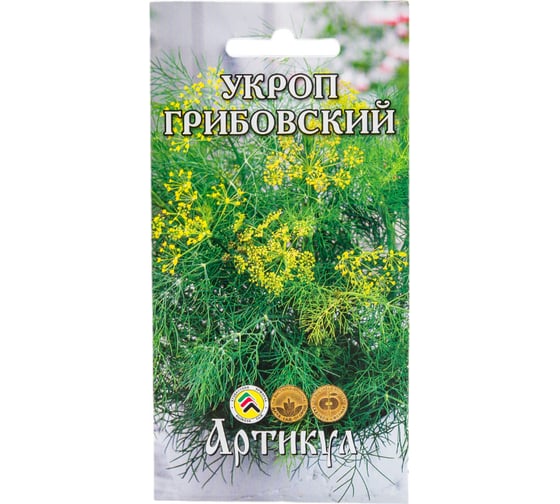 Семена АРТИКУЛ Укроп Грибовский 2 г, обильнолиственный, раннеспелый 4607089743581