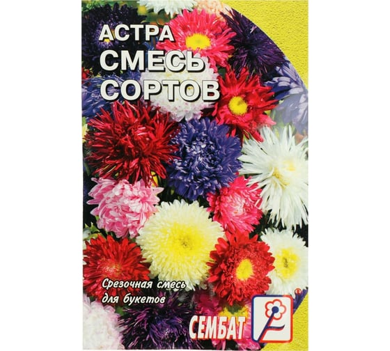 Астра АРТИКУЛ Снежок 0.2 г, однолетний, евро, Воронежская, белая, h=45-50 см, d=6-7 см 4630009396260