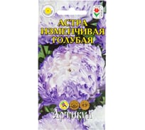 Семена АРТИКУЛ Астра однолетняя Изменчивая голубая 0.2 г, евро, Пионовидная, бело-голубая, h=45-50 см, d=8-10 см 4630009396192
