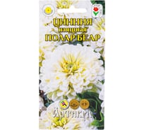 Семена АРТИКУЛ Цинния изящная Полар Беар 0,3 г, однолетняя, евро, Невеста, белая, h=100 см, d=8-12 см 4607089748166