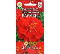 Семена АРТИКУЛ Тагетес отклоненный Кармен 0,3 г, однолетний, евро, коричнево-темно-красный, h=40-42 см, d=5 см 4607089749002