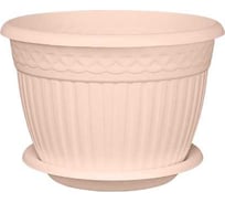 Пластиковое кашпо bmc Византия с прикрепленным поддоном, пудра, диаметр 20 см, высота 14.3 см, 3 л КШ-4470 070301