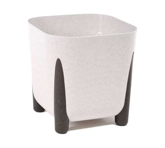 Кашпо на ножках LAMELA Sp.z o. 250 FRIDA ECO wood квадрат 29х29 см, h 29 см, 16 л белый 070406