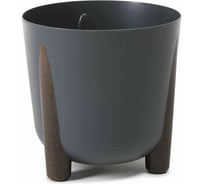 Кашпо на ножках LAMELA Sp.z o. 241 FRIDA ECO recycled квадрат 29х29 см, h 29 см, 16 л антрацит 070466