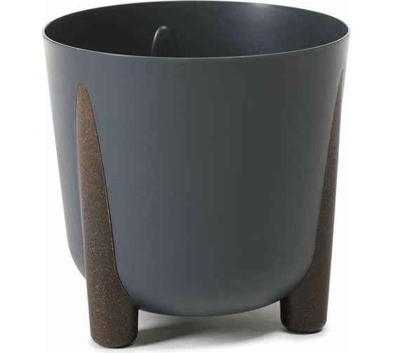 Кашпо на ножках LAMELA Sp.z o. 241 FRIDA ECO recycled квадрат 29х29 см, h 29 см, 16 л антрацит 070466 1