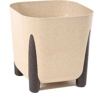 Кашпо на ножках LAMELA Sp.z o. 250 FRIDA ECO wood квадрат 29х29 см, h 29 см, 16 л песочный 070407