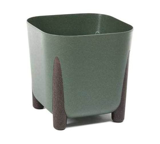 Кашпо на ножках LAMELA Sp.z o. 251 FRIDA ECO wood квадрат 36х36 см, h 32 см, 29 л зеленый 070415