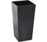 Кашпо LAMELA Sp.z o. 532 FINEZJA ECO recycled beton 19х19 см, h 36 см, черный бетон с вкладышем 070351 1