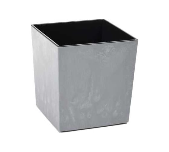 Кашпо LAMELA Sp.z o. 553 JUKA ECO recycled beton 30х30 см, h 31 см, серый бетон с вкладышем 070397 1