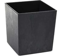 Кашпо LAMELA Sp.z o. 552 JUKA ECO recycled beton 25х25 см, h 26 см, черный бетон с вкладышем 070395