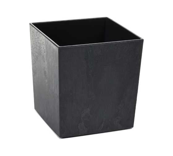 Кашпо LAMELA Sp.z o. 551 JUKA ECO recycled beton 19х19 см, h 19.5 см, черный бетон с вкладышем 070391 1