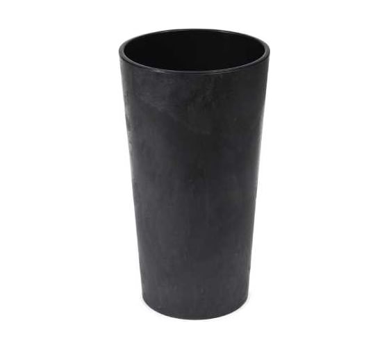 Кашпо LAMELA Sp.z o. 536 LILIA ECO recycled beton d 25 см, h 47 см, черный бетон с вкладышем 070379 1