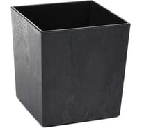 Кашпо LAMELA Sp.z o. 553 JUKA ECO recycled beton 30х30 см, h 31 см, черный бетон с вкладышем 070399