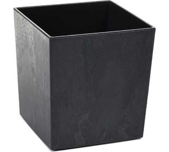 Кашпо LAMELA Sp.z o. 553 JUKA ECO recycled beton 30х30 см, h 31 см, черный бетон с вкладышем 070399 1