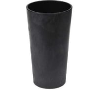 Кашпо LAMELA Sp.z o. 549 LILIA ECO recycled beton d 40 см, h 75 см, черный бетон с вкладышем 070387