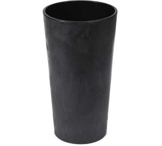 Кашпо LAMELA Sp.z o. 549 LILIA ECO recycled beton d 40 см, h 75 см, черный бетон с вкладышем 070387 1