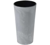 Кашпо LAMELA Sp.z o. 534 LILIA ECO recycled beton d 14 см, h 26 см, серый бетон с вкладышем 070369