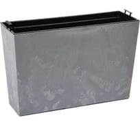 Цветник LAMELA Sp.z o. 564 WERBENA ECO recycled beton 19х56х36.5 см, серый бетон с вкладышем 070428