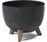 Кашпо на ножках LAMELA Sp.z o. 881 ROMA ECO recycled beton d 40 см, h 25 см, 17.5 л черный бетон 07032 070322 1