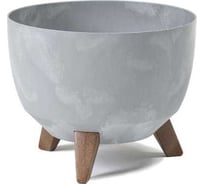 Кашпо на ножках LAMELA Sp.z o. 880 ROMA ECO recycled beton d 29  см, h  23 см, 9.3 л серый бетон 070319