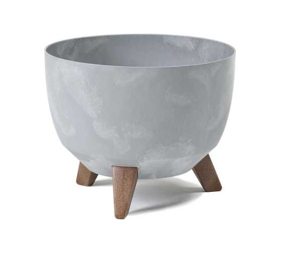 Кашпо на ножках LAMELA Sp.z o. 881 ROMA ECO recycled beton d 40 см, h 25 см, 17.5 л серый бетон 070321 1