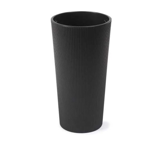 Кашпо LAMELA Sp.z o. 899 LILIA ECO recycled jumper d-25 см, h-47 см, черный с вкладышем 070254 1
