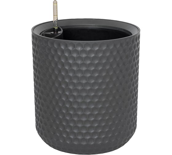Кашпо Ola Dom  пластик KERAMA 5л серый d240mm d240mm h265мм 070212 1