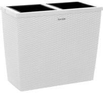 Кашпо Ola Dom  пластик RATTAN 28л белый d655cm d328cm h560мм 070234
