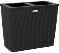 Кашпо ELLASTIK-PLAST RATTAN OLA DOM 28 литров, антрацит ЭП 258456