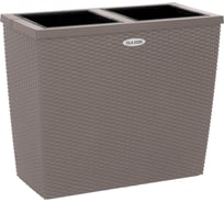 Кашпо ELLASTIK-PLAST RATTAN OLA DOM 28 литров, серый ЭП 258463