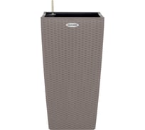 Кашпо ELLASTIK-PLAST RATTAN OLA DOM 31 литр, серый ЭП 258425