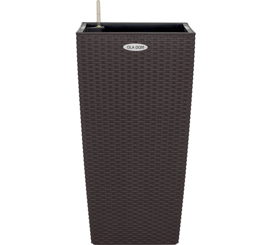 Кашпо ELLASTIK-PLAST RATTAN OLA DOM 31 литр, коричневый ЭП 258401 1