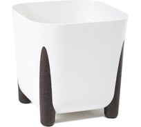 Кашпо на ножках LAMELA Sp.z o. 241 FRIDA ECO recycled квадрат 29х29 см, h 29 см, 16 л белый 070465
