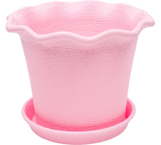 Горшок для цветов с поддоном Тек-А-Тек Le Fleur d=16.5, 2.0 л, розовый 403-3 1
