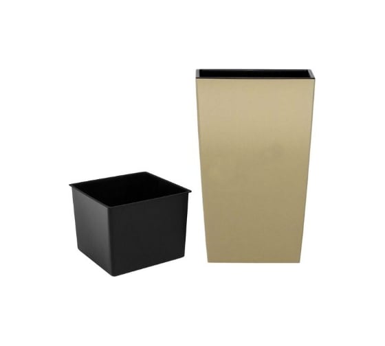 Кашпо для цветов Prosperplast URBI SQUARE, кофе, 2 предмета, 37 и 91.5 л DURS400-7502U